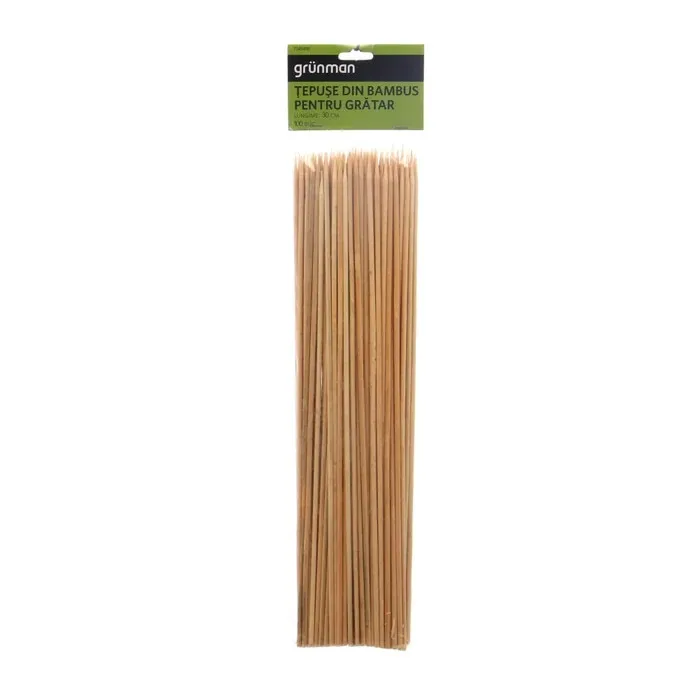 Tepuse pentru gratar Grunman KY5065, bambus, 30 cm, set 100 buc