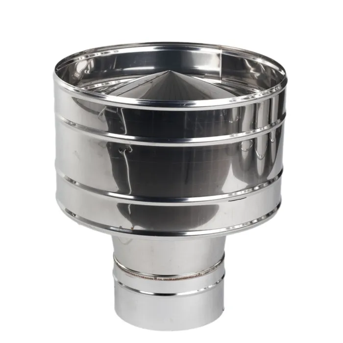 Terminal inox contra ploaie/vant, pentru cos de fum izolat, versia Lux, D 200 mm