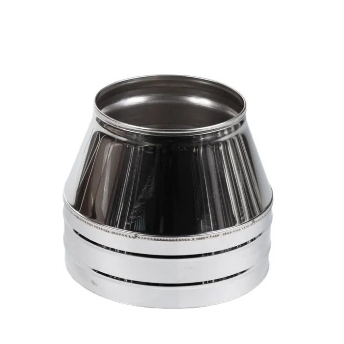 Terminatie conica, inox, pentru cos de fum izolat, Versia Lux, D 200/260 mm