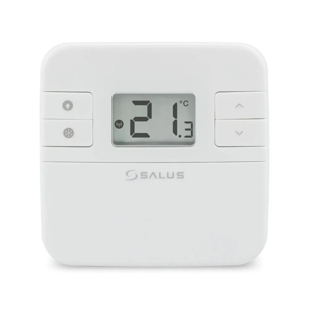Termostat de ambient pentru centrala, cu fir, Salus RT310, neprogramabil, protectie la inghet, afisaj digital, IP20, alb