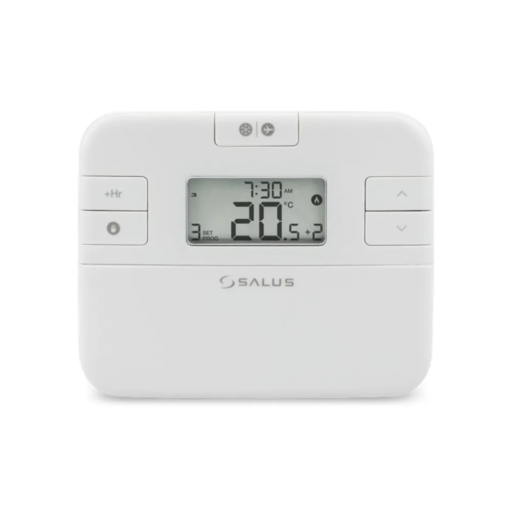 Termostat de ambient pentru centrala, cu fir, Salus RT510, programabil, protectie la inghet, afisaj digital, IP20, alb