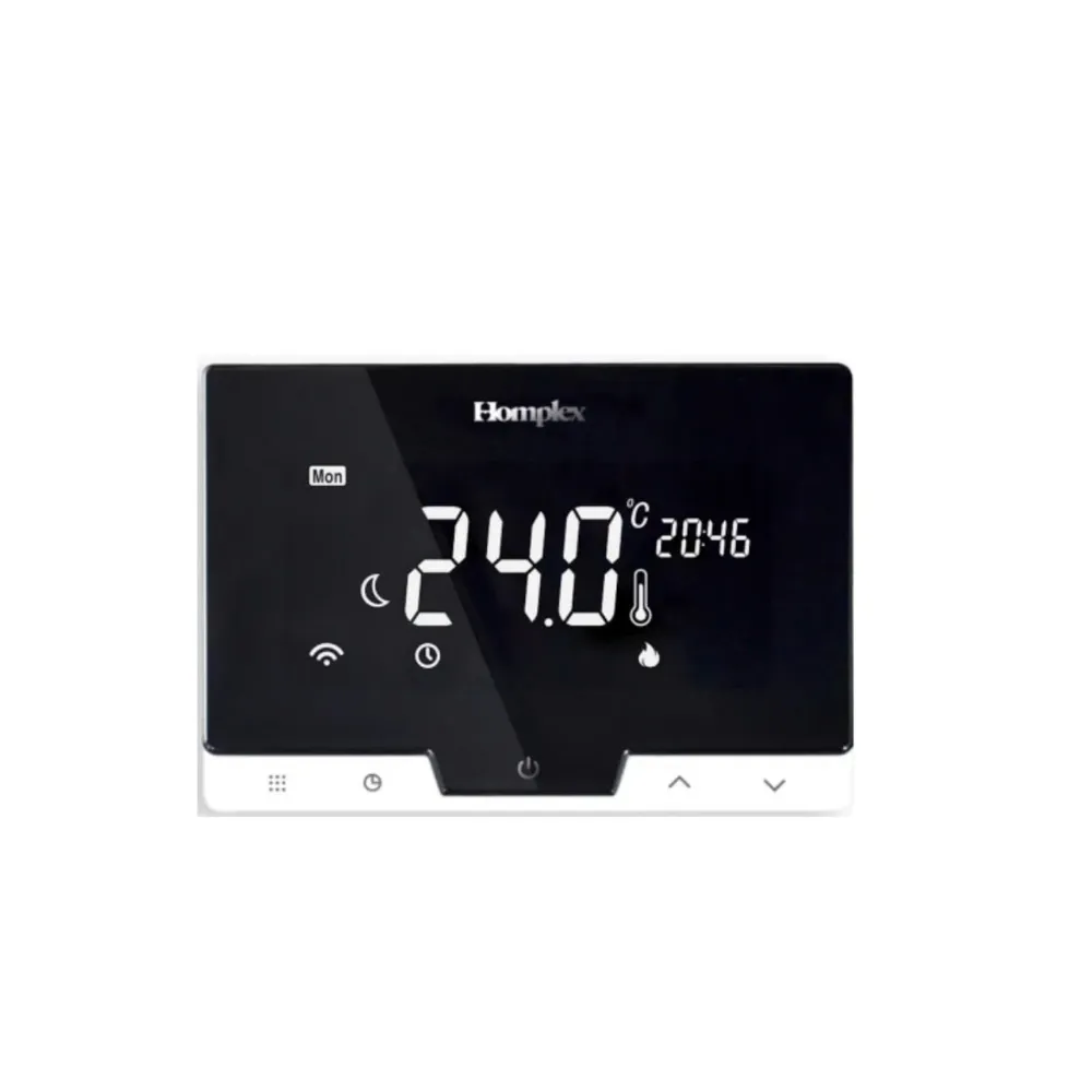 Termostat de ambient pentru centrala, wireless, Homplex 19, Wi-Fi, programabil, afisaj digital, IP21, negru