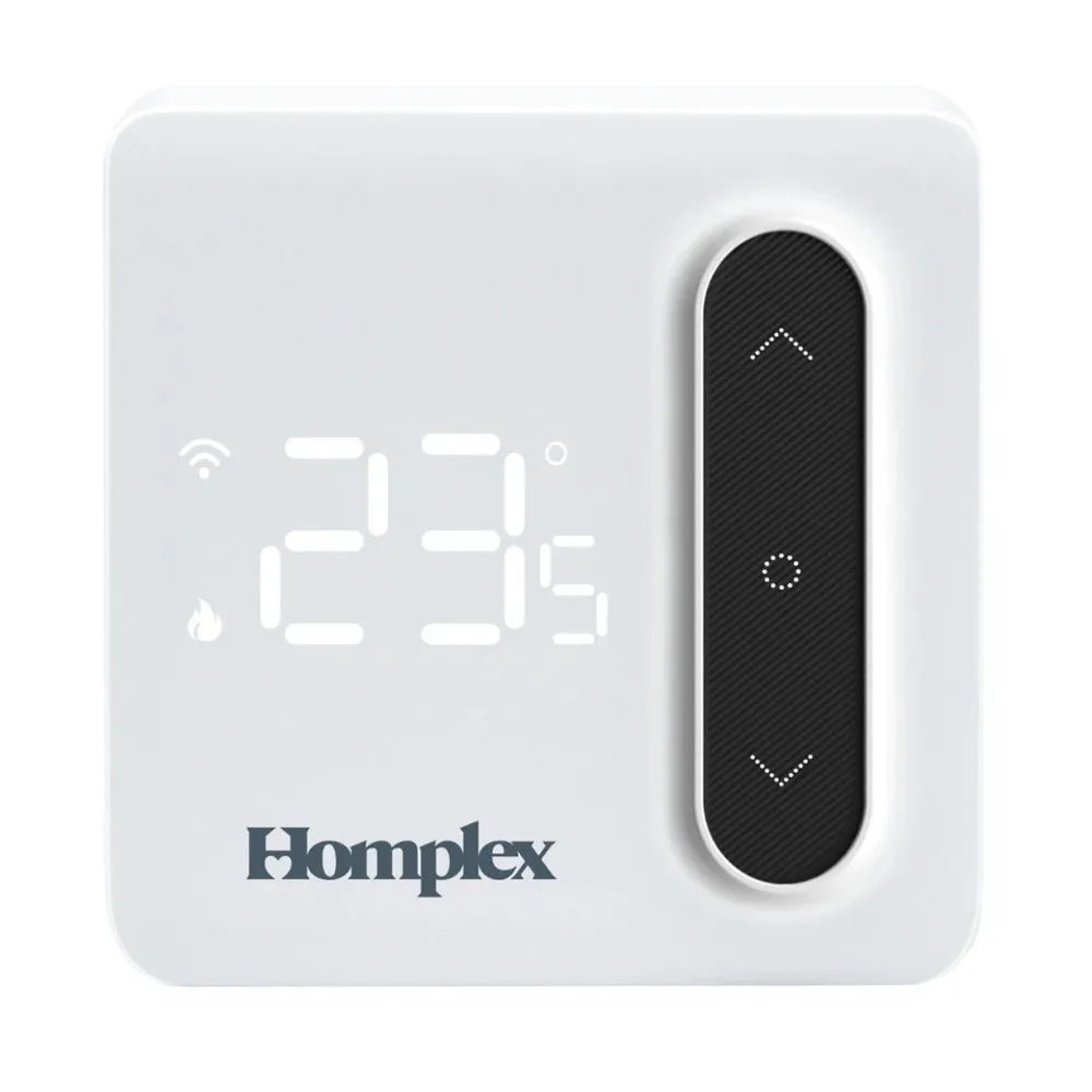 Termostat de ambient pentru centrala, wireless, Homplex HT2310 WR, WI-FI, programabil, digital, 2 x AA, alb