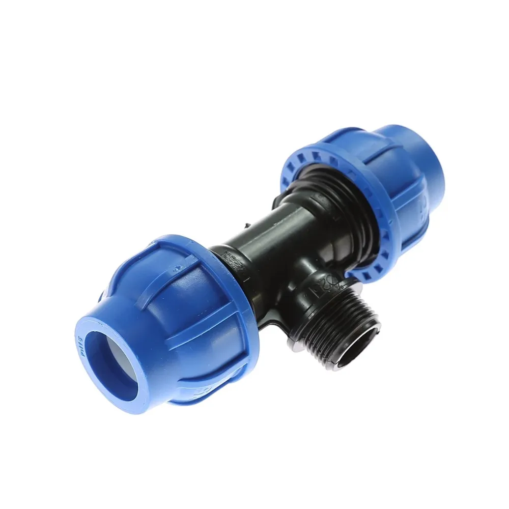 Teu compresiune PEHD, filet exterior, D 40 mm x 1 1/4"