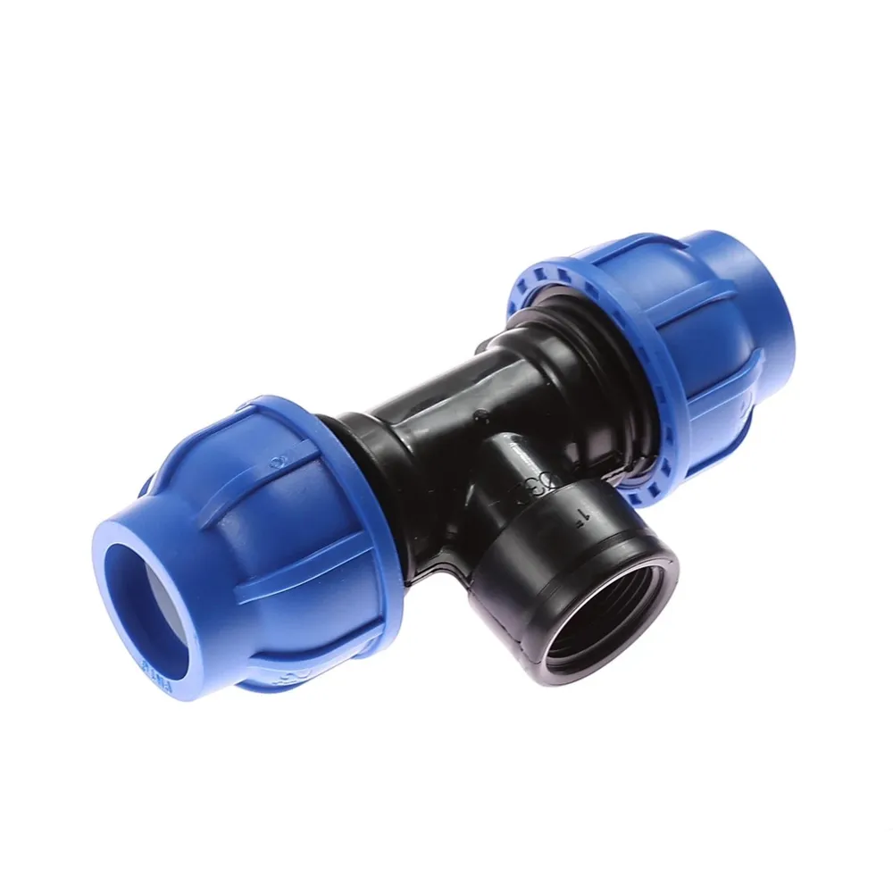 Teu compresiune PEHD, filet interior, D 40 mm x 1 1/4"