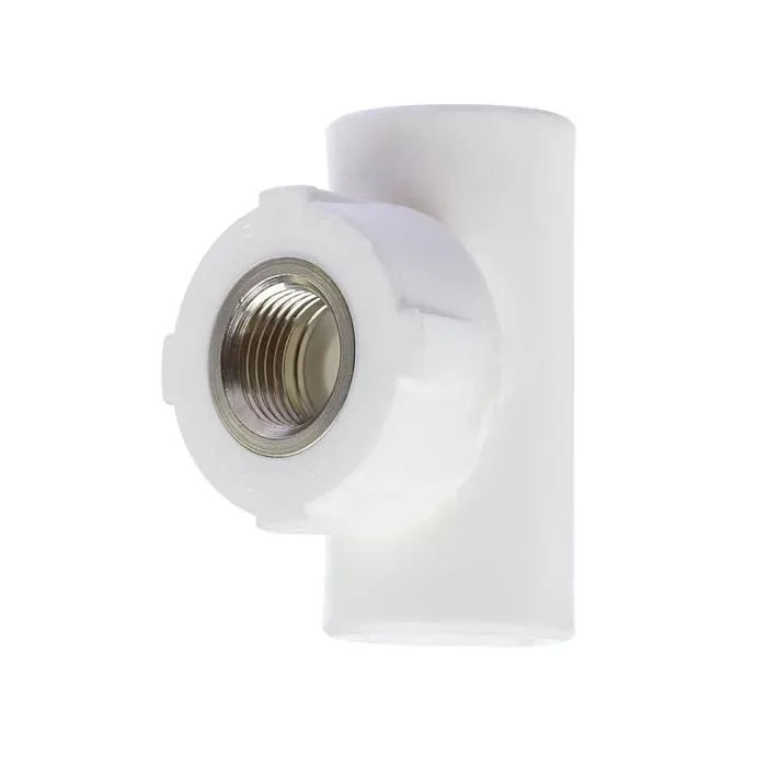 Teu PPR, D 20 mm x 1/2", filet interior, alb