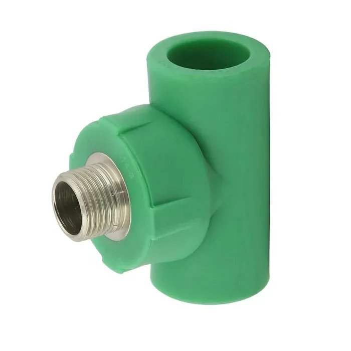 Teu PPR verde, 20 mm x 1/2", filet exterior, pentru instalatii sanitare