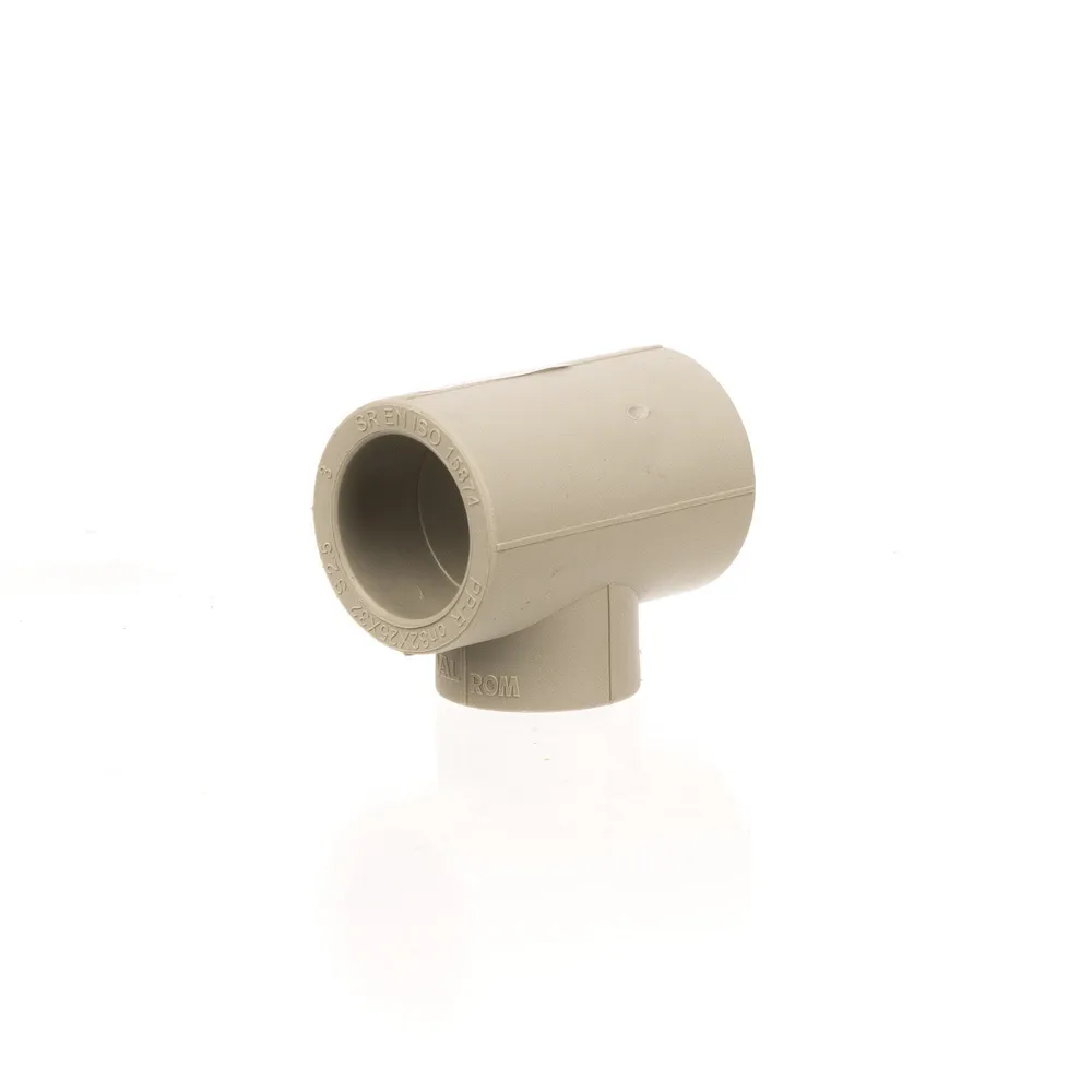 Teu teava PPR, egal, Ø 20 mm, PN25, gri 10 bucati