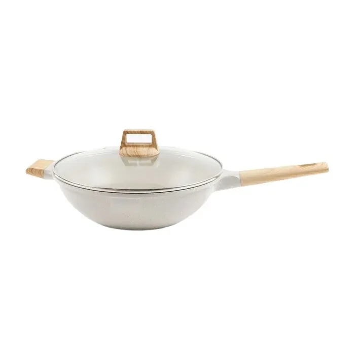 Tigaie wok Y25-C-32, aluminiu, 32 cm