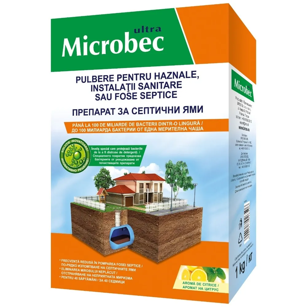 Tratament pentru fose septice Bros Microbec, 1 kg