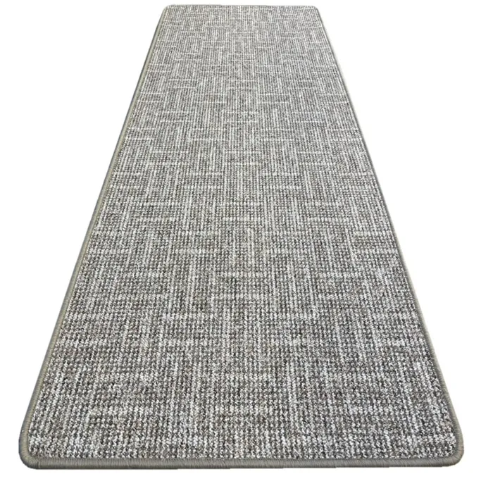Traversa hol Multimat Cadiz, 80 x 250 cm, polipropilena, maro + bej + gri, dreptunghiulara