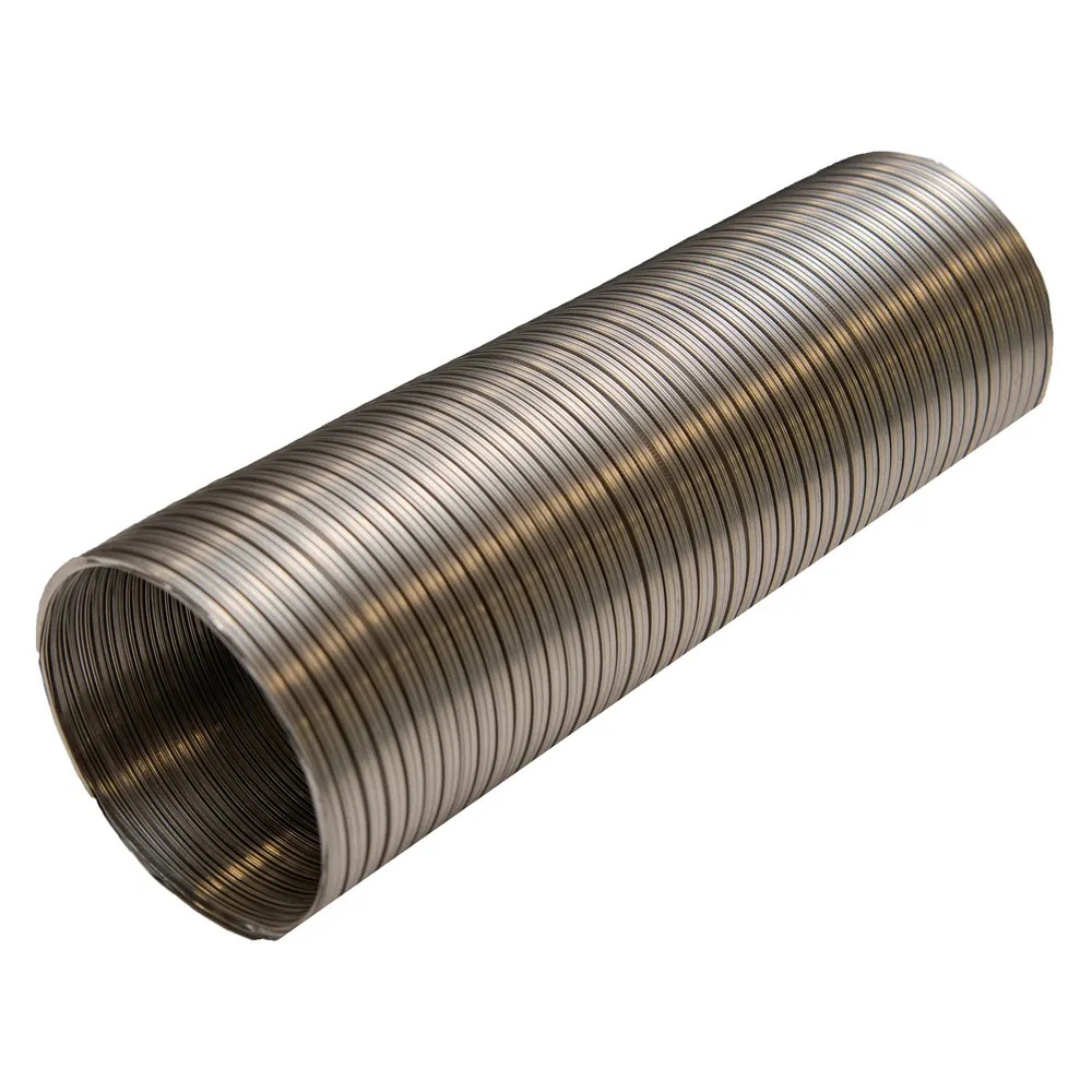 Tub flexibil, pentru tubulatura sistemelor de aerisire / climatizare, dublu comprimat, aluminiu, extensibil 1.5 m, D 80 mm