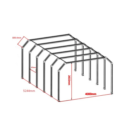 Tunel LED detailing auto 1470W, 6000K alb rece, 4000x5244 mm — imaginea 4