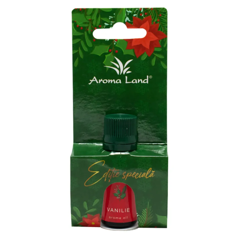 Ulei parfumat aromaterapie, Pack Aroma Land, editia de Craciun, vanilie, 10 ml