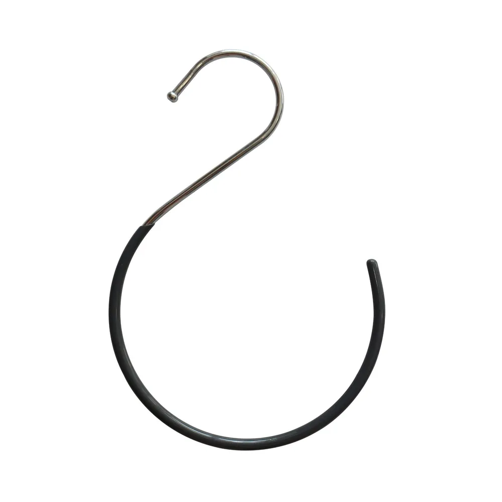 Umeras Spaceo, pentru esarfe, din metal, L 15.5 cm, negru