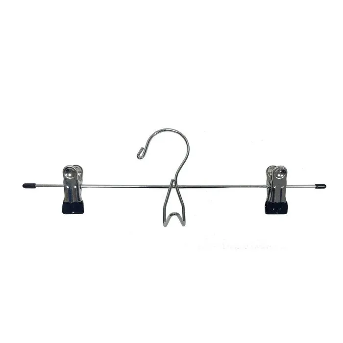 Umerase haine Caressa, pentru pantaloni, metal, 33 x 11.5 cm, argintiu, set 3 bucati