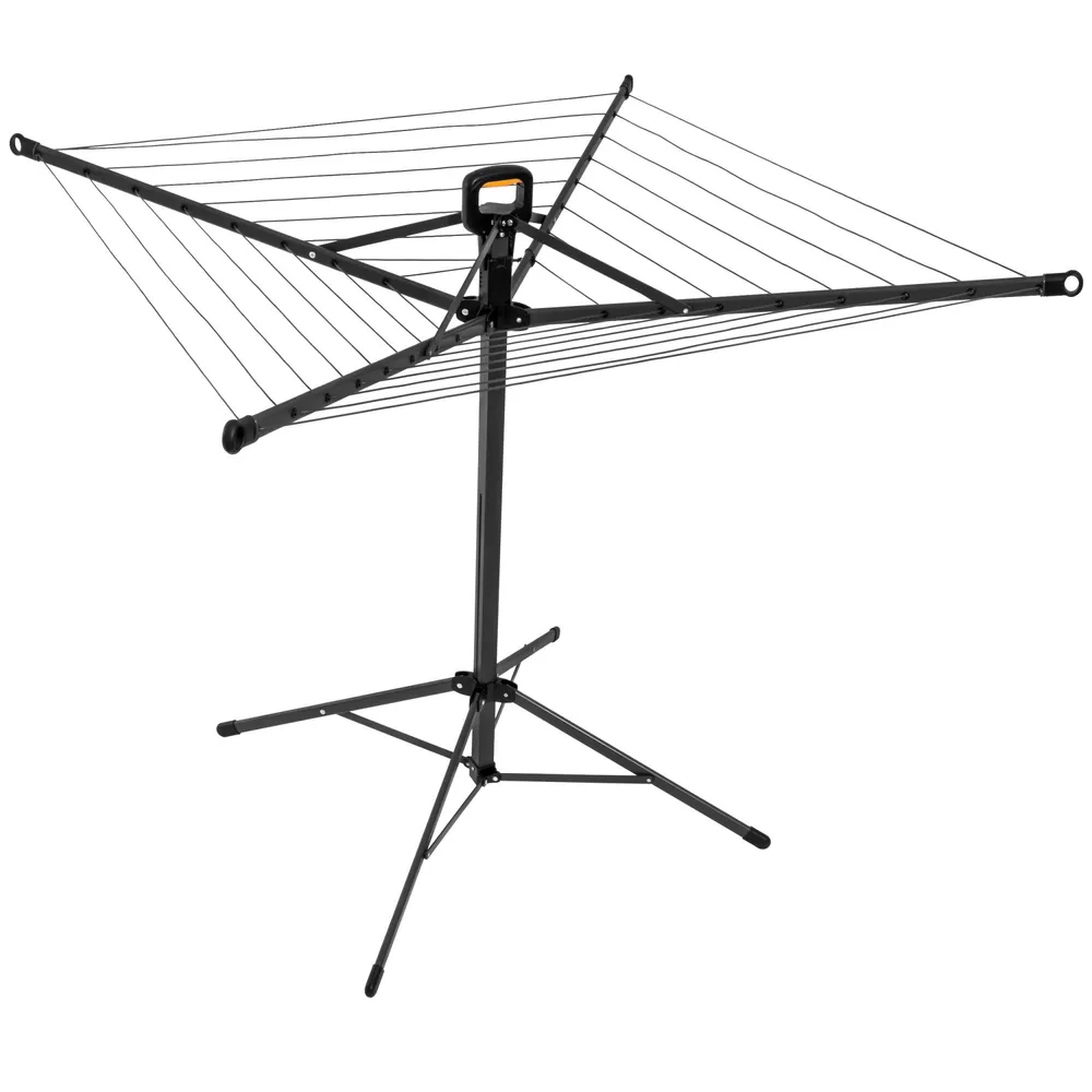 Uscator rufe tip umbrela Casa Si Rotary Pop-Up 20M, alb plus negru, metal plus plastic, capacitate de uscare 1 metru
