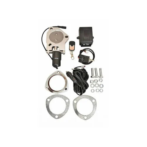 Valva electronica evacuare auto cu telecomanda pentru cut off V 76 mm inox 12V