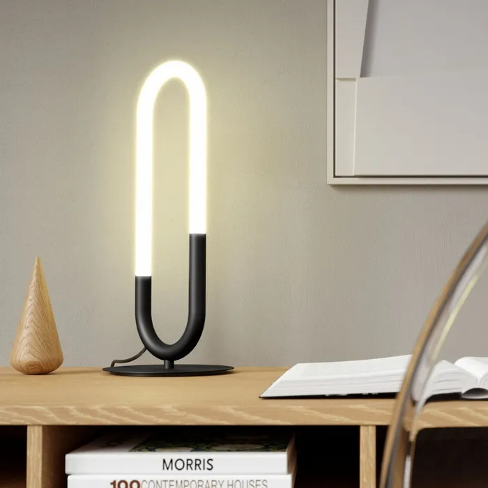 Veioza LED Latium 01-3186, 9W, 770lm, lumina calda, negru mat, moderna