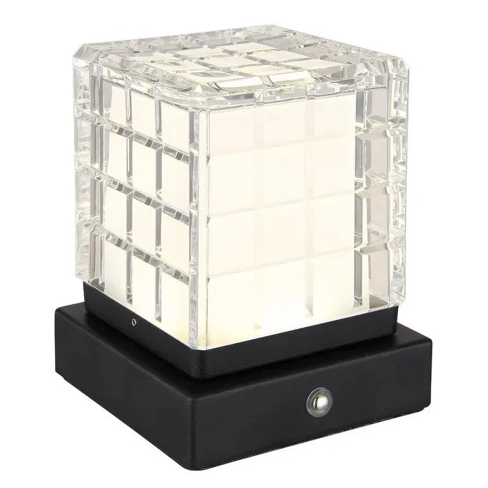 Veioza LED Lunki 21009S, 2.5 W, 206 lm, lumina calda / neutra / rece, negru, modern
