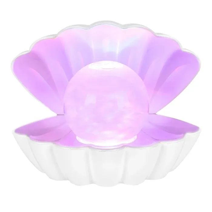 Veioza LED RGB Scoica cu perla, 0.45 W, alb, modern