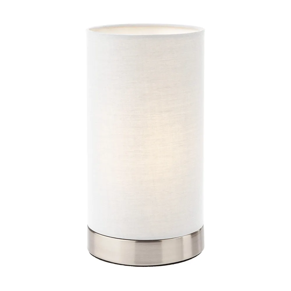 Veioza Tube 01-3144, 1 x E14, nichel + bej, modern
