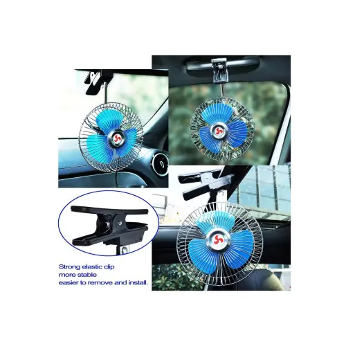 Ventilator auto rotativ 6" 12V cu prindere tip clema — imaginea 4