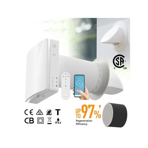Ventilator inteligent WiFi cu recuperare de caldura si senzor de umiditate 220V HU — imaginea 2