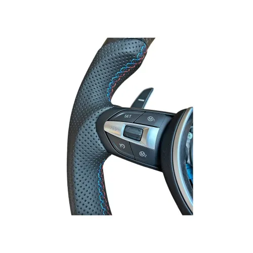 Volan sport piele si carbon compatibil cu modelele BMW Seria 5 F10,F11,F07 Seria 6 F06,F12,F13 Seria 7 F01,F02 — imaginea 3