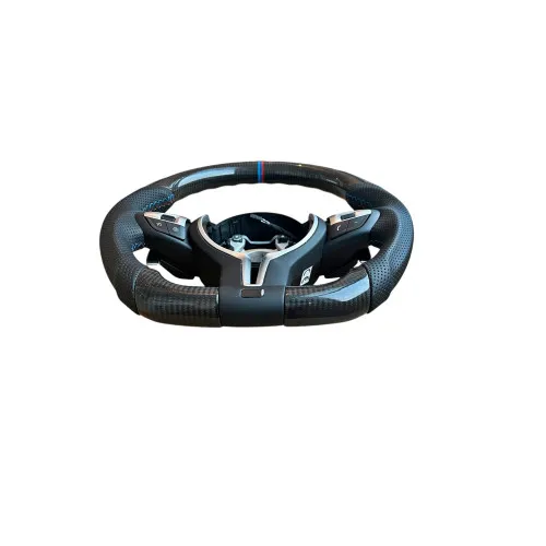 Volan sport piele si carbon compatibil cu modelele BMW Seria 5 F10,F11,F07 Seria 6 F06,F12,F13 Seria 7 F01,F02 — imaginea 2