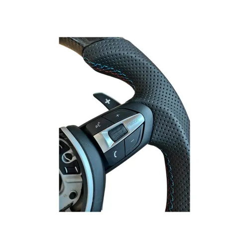 Volan sport piele si carbon compatibil cu modelele BMW Seria 5 F10,F11,F07 Seria 6 F06,F12,F13 Seria 7 F01,F02 — imaginea 4