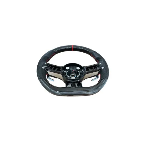 Volan sport piele si carbon compatibil cu modelele Mercedes 2011-2021 Produs compatibil - nu este OEM — imaginea 2