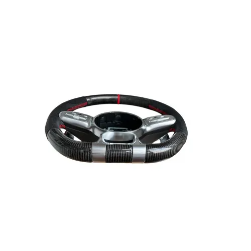 Volan sport piele si carbon compatibil cu modelele Mercedes 2011-2021 Produs compatibil - nu este OEM — imaginea 2