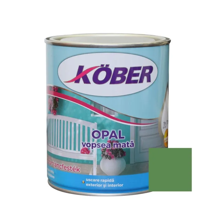 Vopsea alchidica pentru lemn / metal, Kober Opal, interior / exterior, verde reseda, 0.75 L