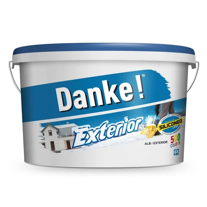Vopsea lavabila exterior Danke, alb, 5 L