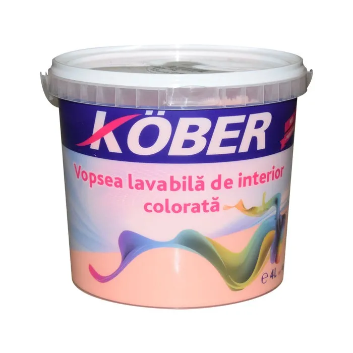 Vopsea lavabila interior, colorata, Kober, flamingo V8325, 4 L