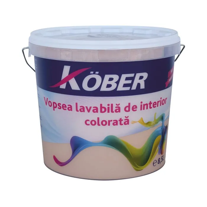 Vopsea lavabila interior, Kober, caramel V8375, 8.5 L