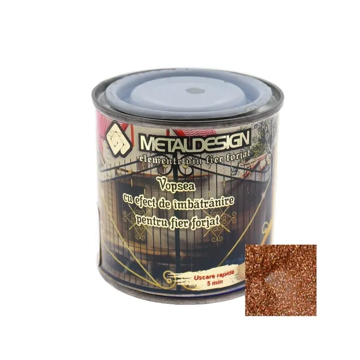 Vopsea patinata pentru metal, interior / exterior, auriu, 0.25 L