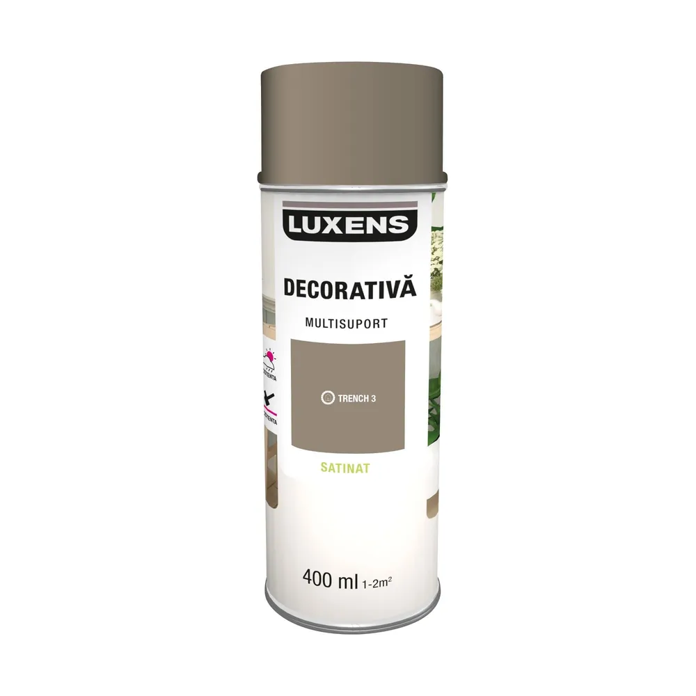 Vopsea spray Luxens, decorativa, trench 3, satinat, 400 ml