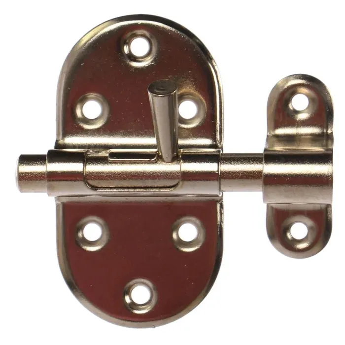 Zavor aplicat cu bolt rotund si mecanism blocare, argintiu, 35 x 65 mm